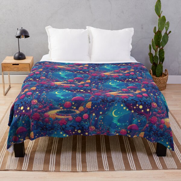 Item preview, Magical Garden with Glowing Flowers Pop Art Style designed and sold by artofuniverse.