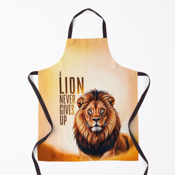 Item preview, A Lion Never Gives Up Positive Motivational Quote designed and sold by TheArtOfPat.