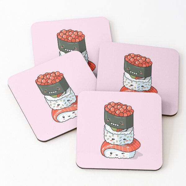 Item preview, Cute Kawaii Sushi Stack Trio Friends Group 2 designed and sold by KILLTHEBOX.