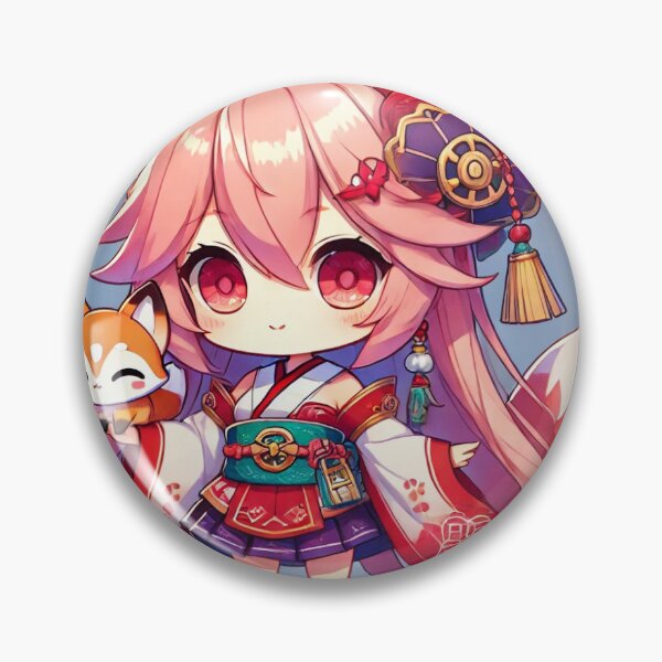 Item preview, Yae Miko - Chibi - Genshin Impact Sticker designed and sold by YoKarma.