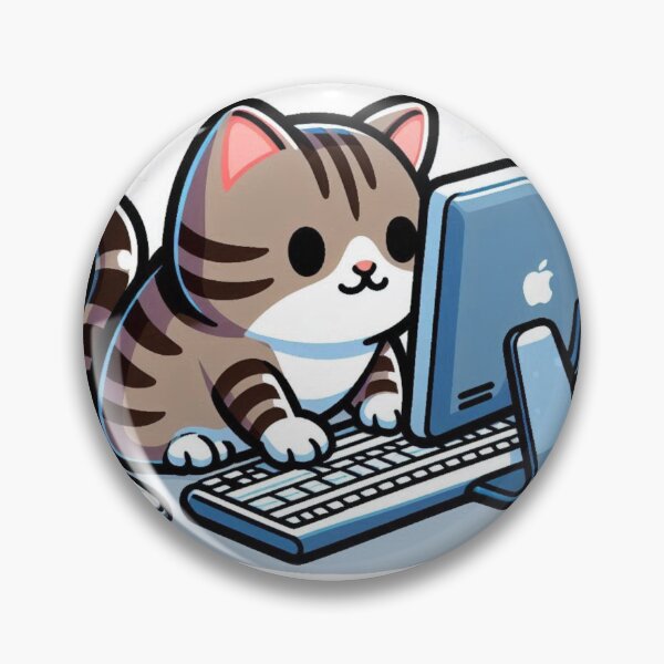 Artikelvorschau, Katze am Computer entworfen und verkauft von REDCATWWW.