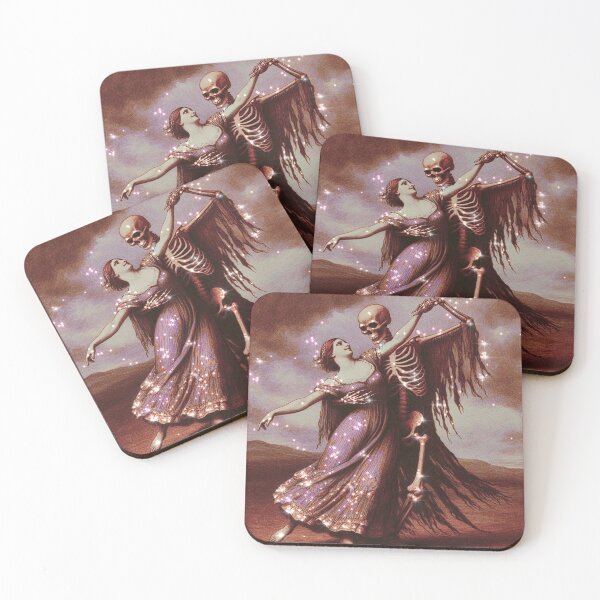 Item preview, Illustration of woman dancing with a skeleton designed and sold by Melloncollie95.