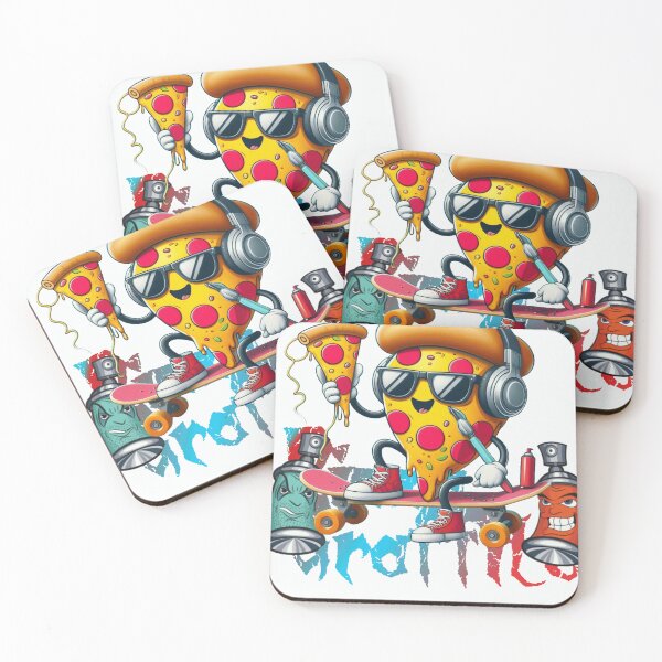 Item preview, pizza sullo skate con le cuffie fa graffiti designed and sold by Shop2s.