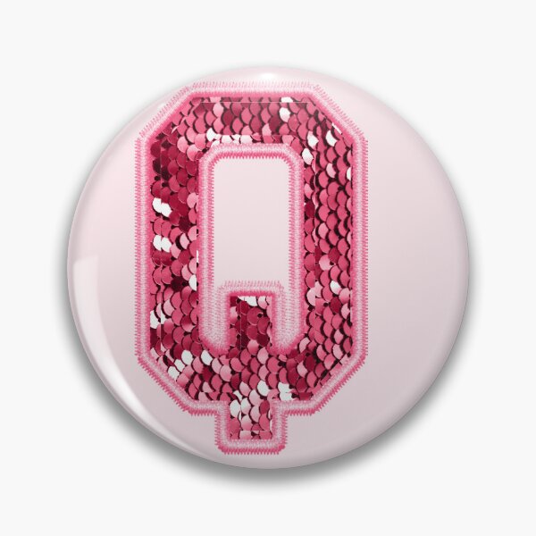 Item preview, Q Preppy Glitter Varsity Letter Patch designed and sold by Creative Brat Design Studio.