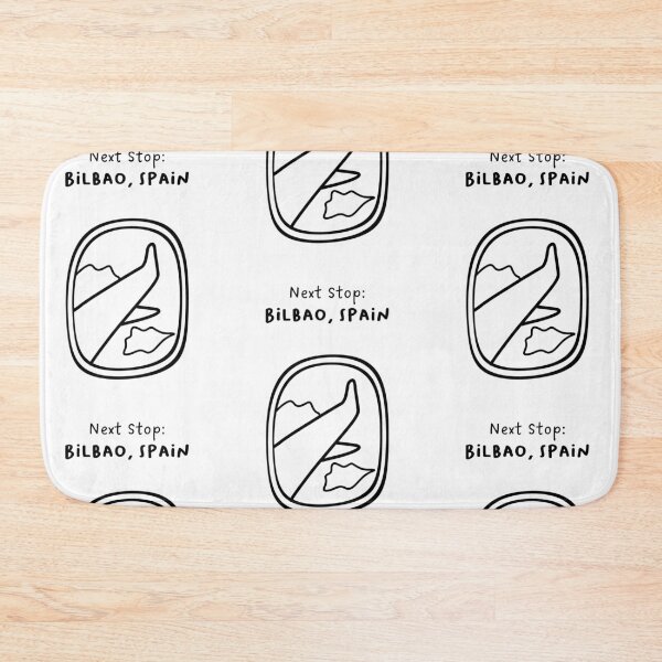 Item preview, Bilbao, Spain | Illustration of an Airplane Window View | Handwritten-style Font designed and sold by RM-Journey.