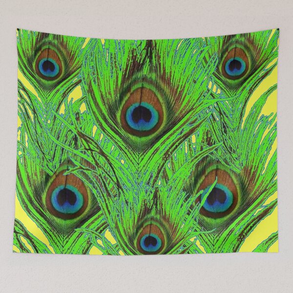 Item preview,  GREEN PEACOCK FEATHERS ABSTRACT ART designed and sold by sharlesart.