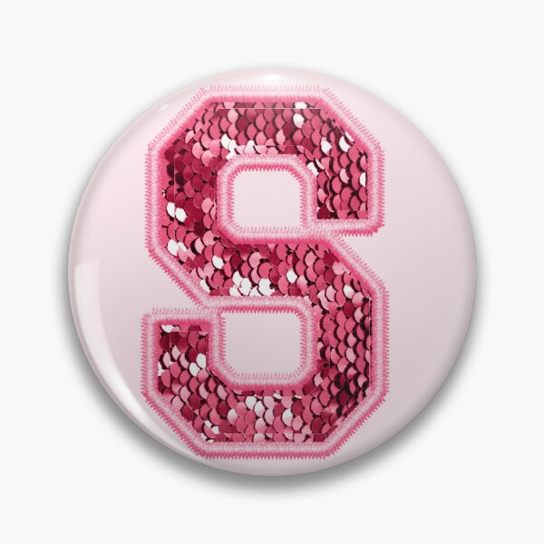 Item preview, S Preppy Glitter Varsity Letter Patch designed and sold by Creative Brat Design Studio.