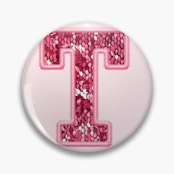 Item preview, T Preppy Glitter Varsity Letter Patch designed and sold by Creative Brat Design Studio.