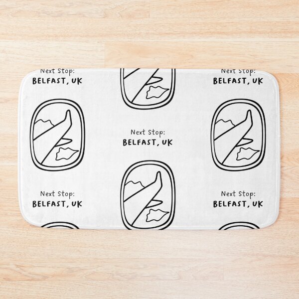 Item preview, Belfast, United Kingdom | Illustration of an Airplane Window View | Handwritten-style Font designed and sold by RM-Journey.