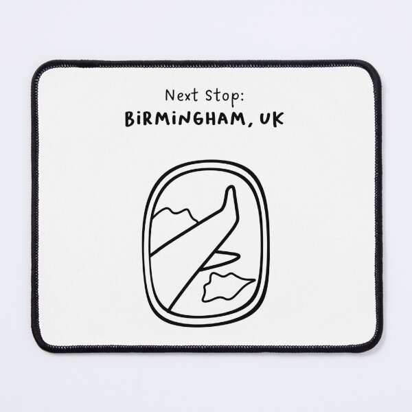 Item preview, Birmingham, United Kingdom | Illustration of an Airplane Window View | Handwritten-style Font designed and sold by RM-Journey.