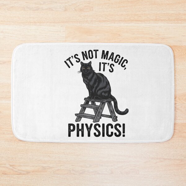 Item preview, Black Cat - Funny Physic Science, It's Not Magic designed and sold by Merch-Kitsune.