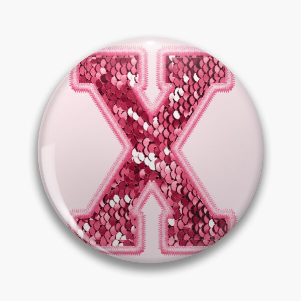 Item preview, X Preppy Glitter Varsity Letter Patch designed and sold by Creative Brat Design Studio.