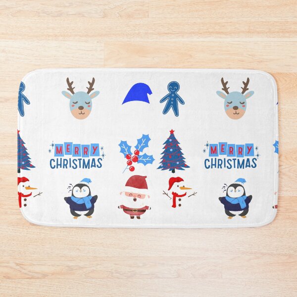 Item preview, blue and red christmas stickers designed and sold by ChristmasCharm7.