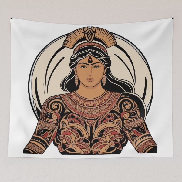 Item preview, Majestic Tribal Warrior Illustration designed and sold by merve02shop.