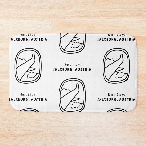 Item preview, Salzburg, Austria | Illustration of an Airplane Window View | Handwritten-style Font designed and sold by RM-Journey.