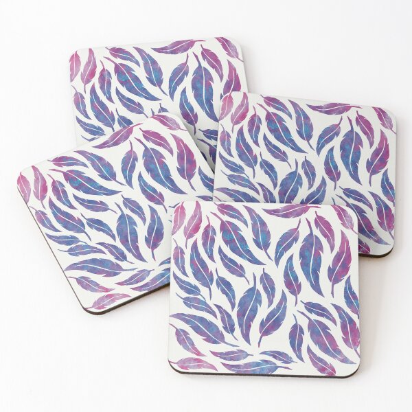 Item preview, Feathers design, pinks and blues designed and sold by TraceyAyre.
