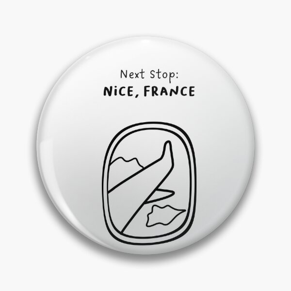 Item preview, Nice, France | Illustration of an Airplane Window View | Handwritten-style Font designed and sold by RM-Journey.