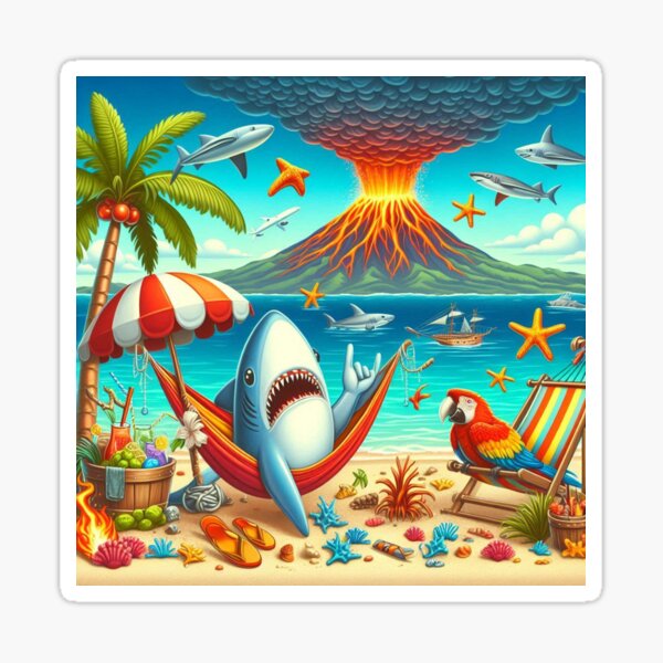 Artikel-Vorschau von Vulkanausbruch im Jimmy-Buffett-Land, designt und verkauft von vronidunk.