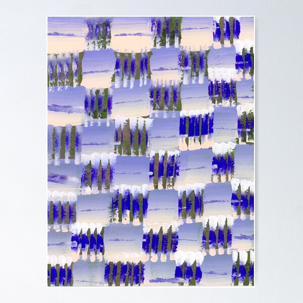 Item preview, Hand-Painted Abstract Grid Art by Jemma Jamie Skidmore | Modern Brushstroke Design designed and sold by Jemma Jamie Skidmore.
