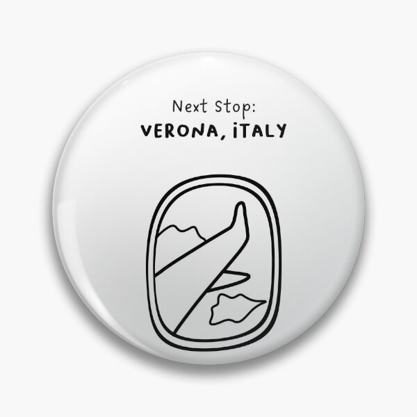 Item preview, Verona, Italy | Illustration of an Airplane Window View | Handwritten-style Font designed and sold by RM-Journey.
