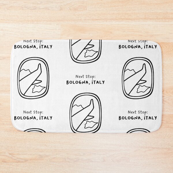 Item preview, Bologna, Italy | Illustration of an Airplane Window View | Handwritten-style Font designed and sold by RM-Journey.