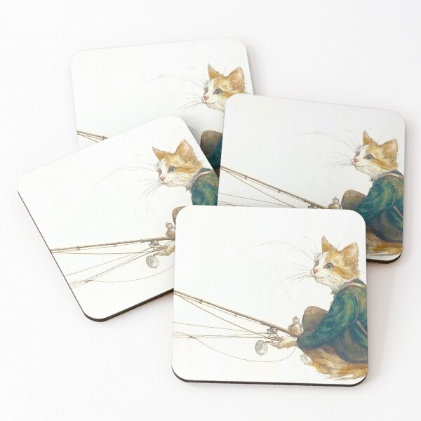 Item preview, cat gone fishing designed and sold by PricklyPeanut.