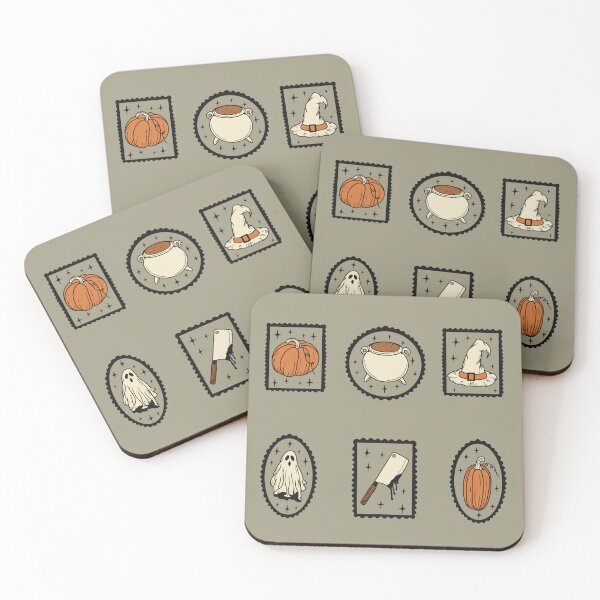 Item preview, Halloween Stamp Flash Sheet Spooky Season Art designed and sold by shakyshrooms.