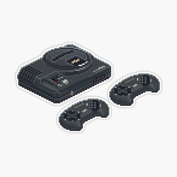 Póster for Sale con la obra «Consola de videojuegos Sega Megadrive Pixel  Art Retro» de arcadeperfect