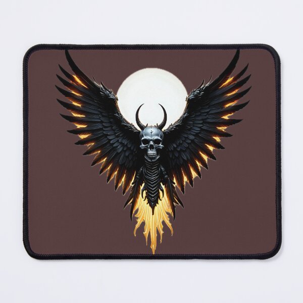 Item preview, Horned Winged Creature with the Moon designed and sold by DeeperDowntrh.
