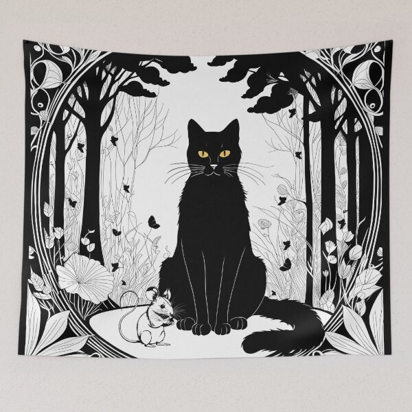 Item preview, Cat and Mouse Friends in the Forest designed and sold by Glimmersmith.
