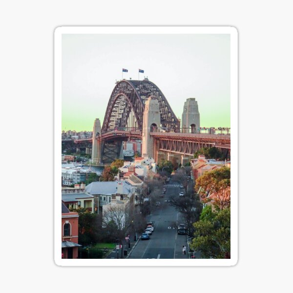Item preview, Sydney Harbour Bridge at sunset designed and sold by numberchic.