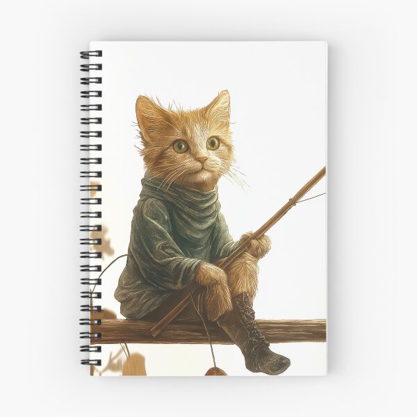 Item preview, cat gone fishing designed and sold by PricklyPeanut.
