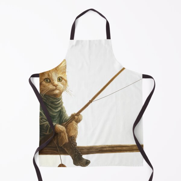 Item preview, cat gone fishing designed and sold by PricklyPeanut.