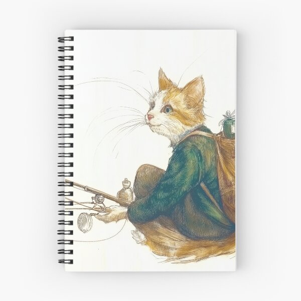 Item preview, cat gone fishing designed and sold by PricklyPeanut.