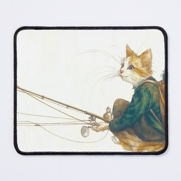 Item preview, cat gone fishing designed and sold by PricklyPeanut.