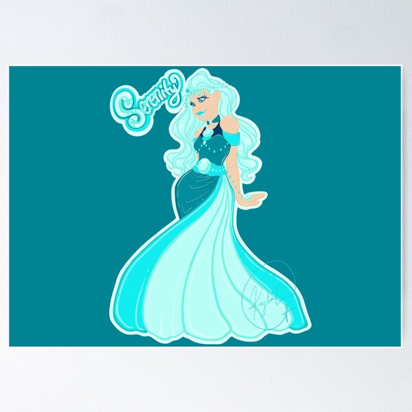 Item preview, Elegant Serene Oval Princess Character (2) designed and sold by AquaArtsie.