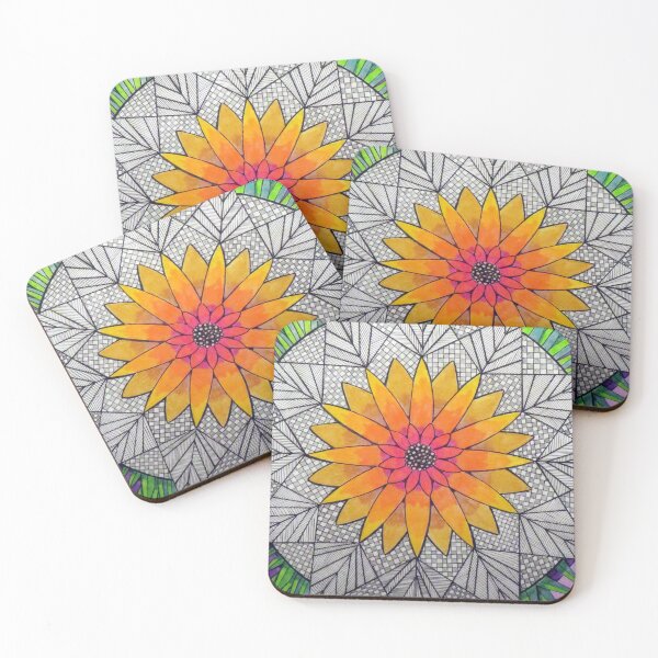Item preview, 874 - GEOMETRIC FLORAL DESIGN - 04 - DAVE EDWARDS - MIXED MEDIA  - 2024 designed and sold by BLYTHART.