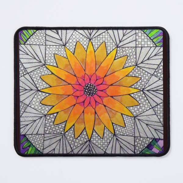 Item preview, 874 - GEOMETRIC FLORAL DESIGN - 04 - DAVE EDWARDS - MIXED MEDIA - 2024 designed and sold by BLYTHART.