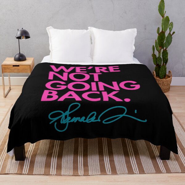 Item preview, WE'RE NOT GOING BACK - KAMALA (pink w/ teal signature) designed and sold by Thelittlelord.