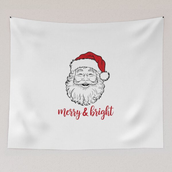 Item preview, Merry & Bright Christmas Santa Illustration designed and sold by ObjCrea123.
