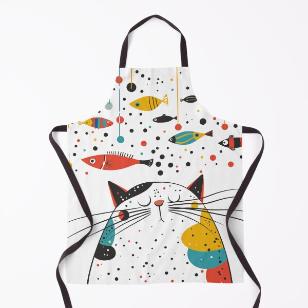 Item preview, Dreaming of Fish - Playful Cat Illustration designed and sold by nshaltiel.