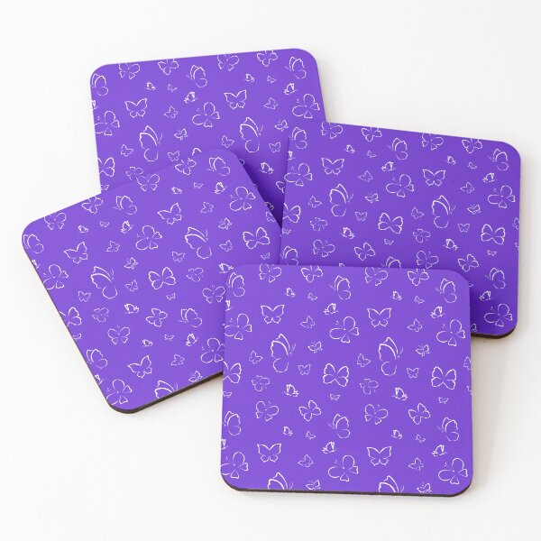 Item preview, I Butterfly Outline Pattern White and Purple Version  designed and sold by ClearAndHappy.