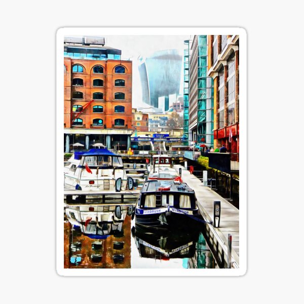 Item preview, Barge View St Katharine Docks London designed and sold by ShannathShima.