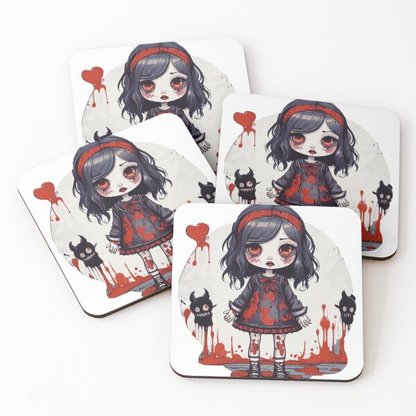 Item preview, Bloodstained Dolly - Goth Girl Horror designed and sold by Blood-Stained.