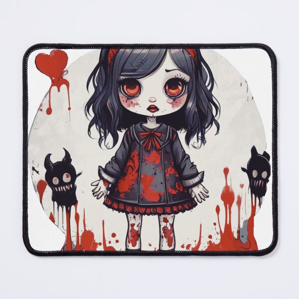 Item preview, Bloodstained Dolly - Goth Girl Horror designed and sold by Blood-Stained.