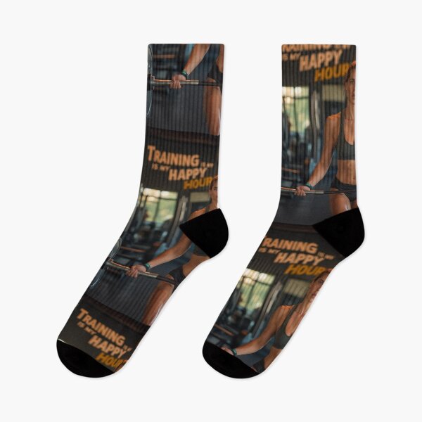 Item preview, Training is My Happy Hour - Fitness Lover's Motivational Quote designed and sold by Triathlongram.