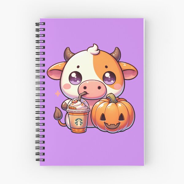 Item preview, Pumpkin Pie Cow drinking pumpkin pie iced coffee stickers and more designed and sold by CRandRRstickers.