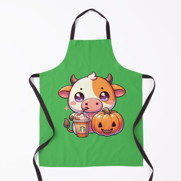 Item preview, Pumpkin Pie Cow drinking pumpkin pie iced coffee stickers and more designed and sold by CRandRRstickers.