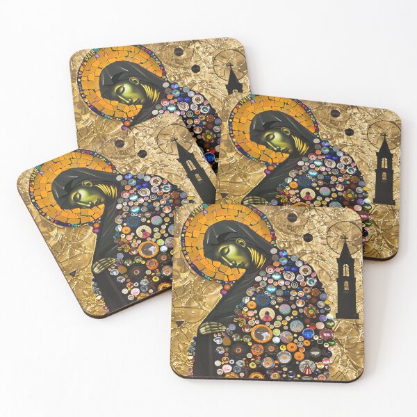 Item preview, Saint Anthony Catholic Art - Mixed Media Collage of Patron Saint designed and sold by All Souls Dream.