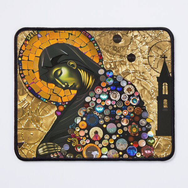Item preview, Saint Anthony Catholic Art - Mixed Media Collage of Patron Saint designed and sold by All Souls Dream.